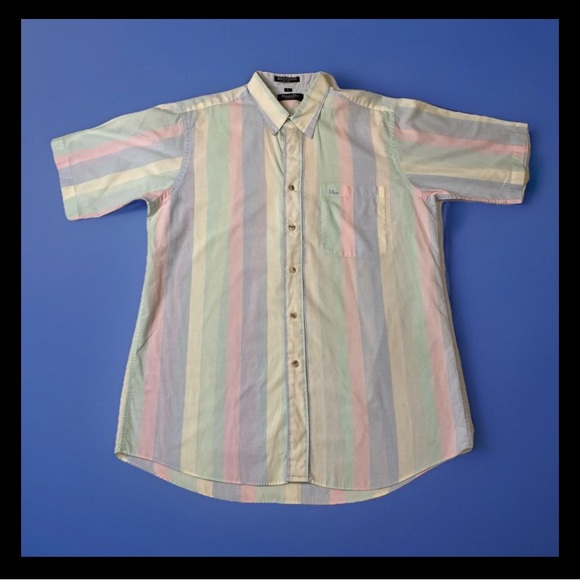 Dior Multicolor Striped Button Down Shirt - Picture 1 of 8
